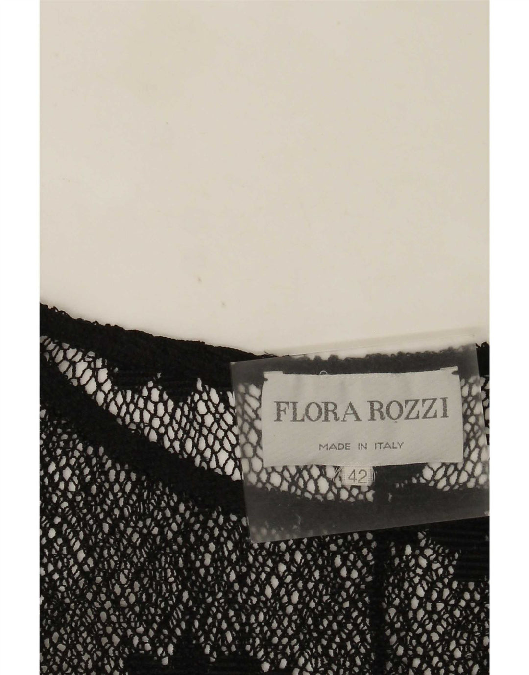 Body feminino vintage transparente de renda IT 42 médio preto floral