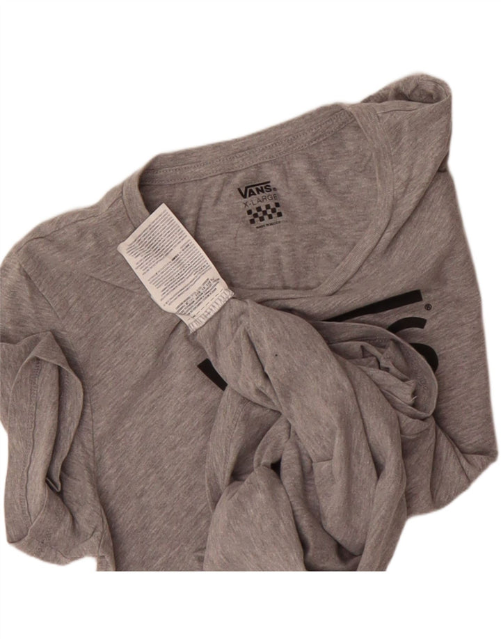 VANS Girls Graphic T-Shirt Top 13-14 Years XL Grey Cotton Vintage Vans and Second-Hand Vans from Messina Hembry 