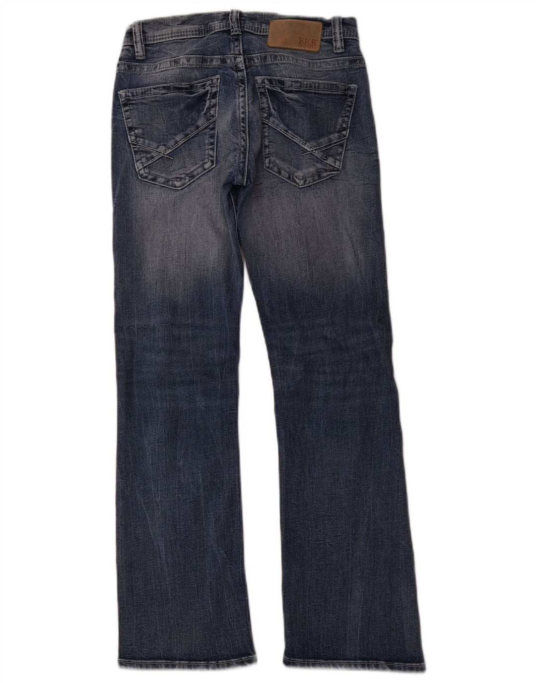 BKE Calça jeans feminina Aiden Bootcut W28 L30 azul marinho algodão