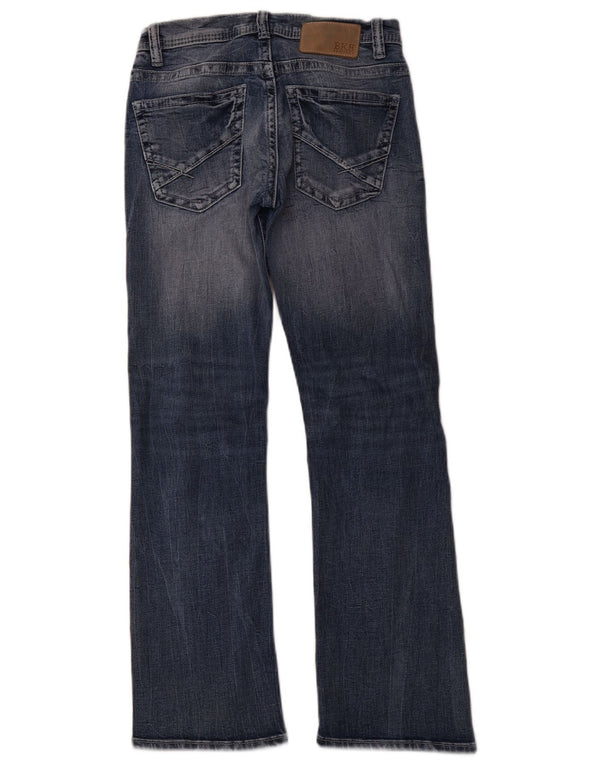 BKE Calça jeans feminina Aiden Bootcut W28 L30 azul marinho algodão