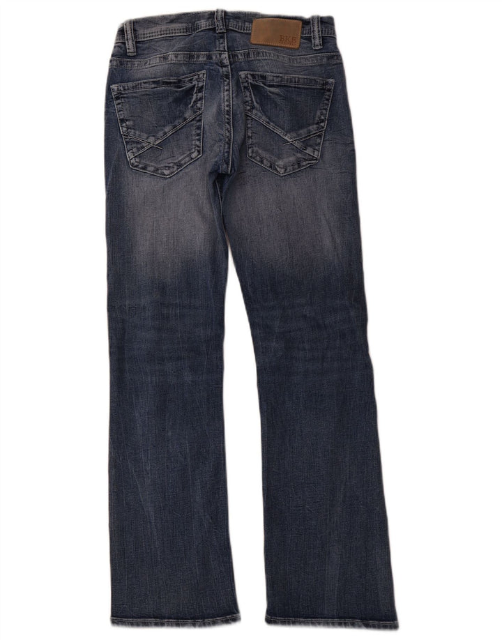 BKE Calça jeans feminina Aiden Bootcut W28 L30 azul marinho algodão