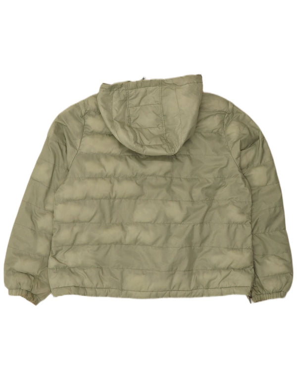 Jaqueta acolchoada com capuz feminina Levi's UK 18 XL verde poliéster