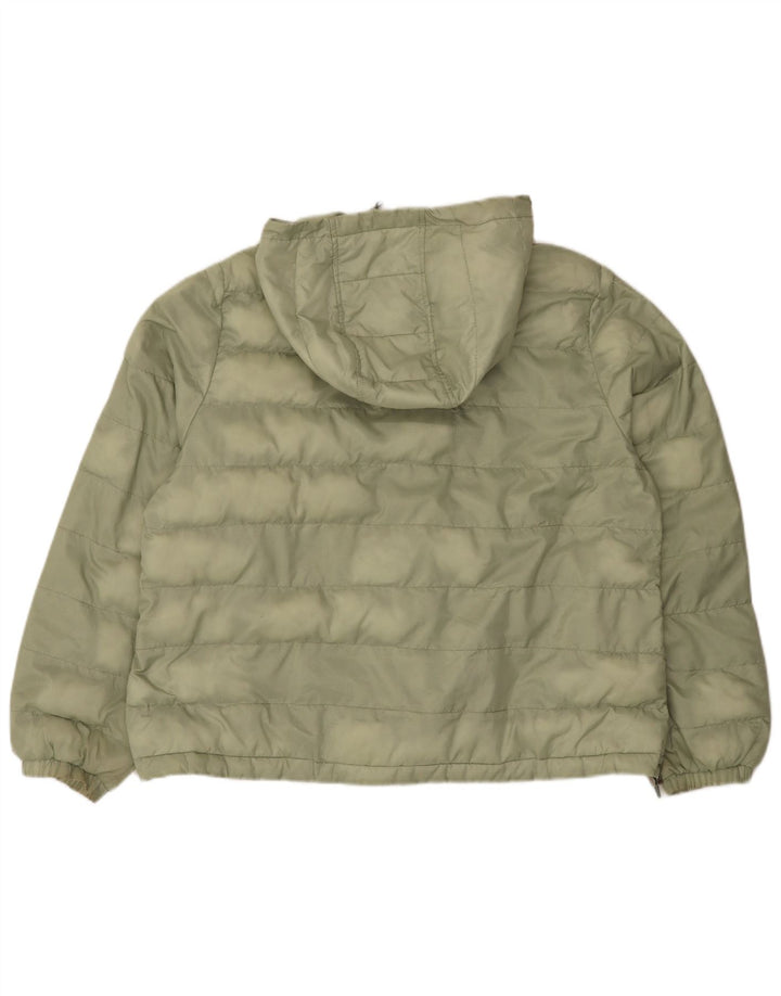 Jaqueta acolchoada com capuz feminina Levi's UK 18 XL verde poliéster