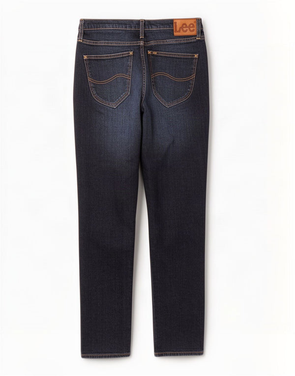 Lee Mens Austin Tapered Jeans W34 L32 Azul Marinho Algodão