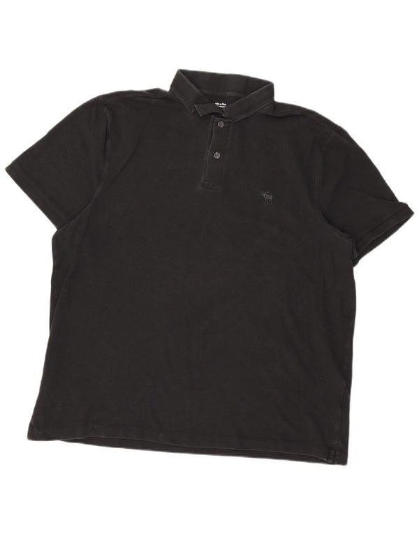 Camisa polo masculina Abercrombie & Fitch 2XL algodão preto