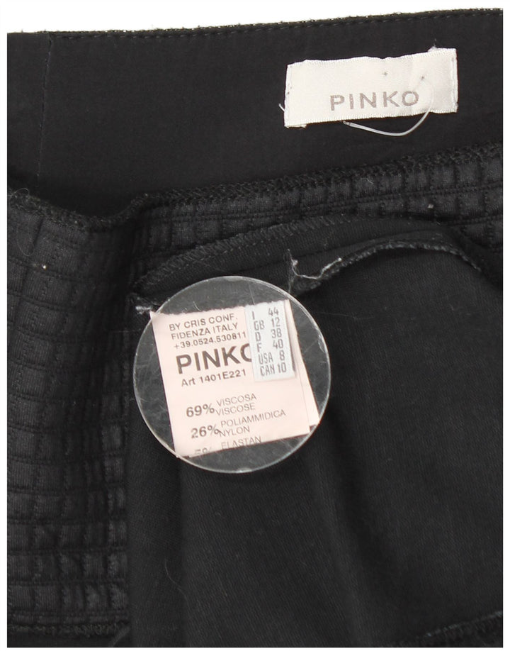 Saia lápis feminina Pinko Reino Unido 12 médio W28 viscose preta