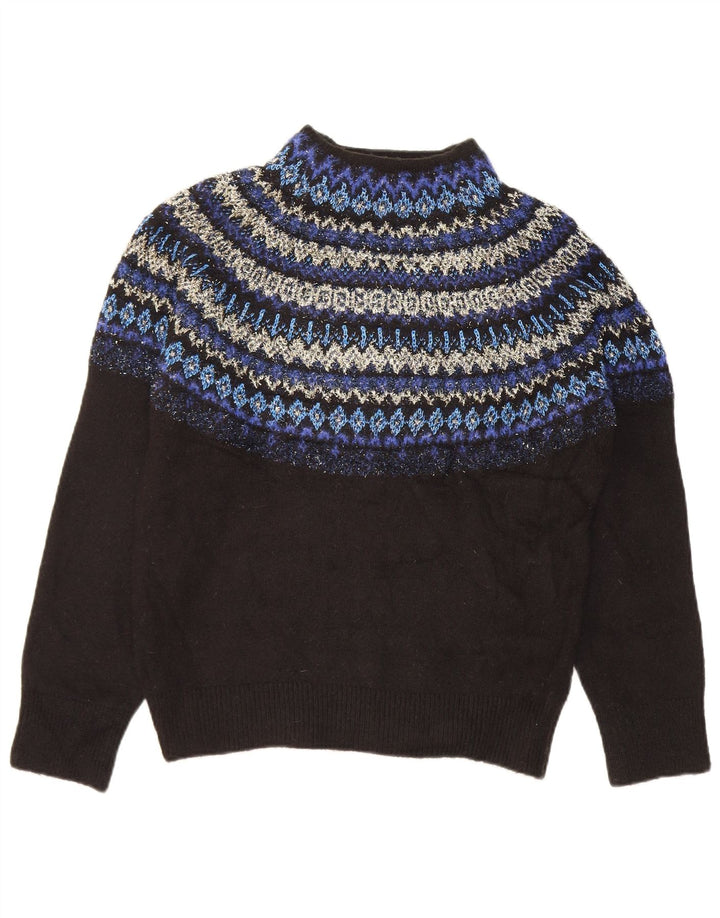 Suéter feminino Marks & Spencer com gola tartaruga Reino Unido 10 pequeno preto