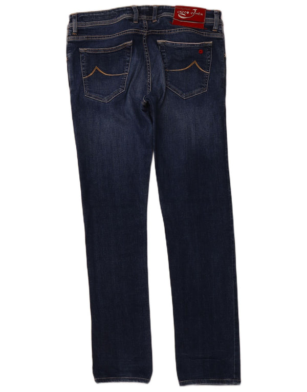 Jeans slim feminino JACOB COHEN W32 L29 algodão azul marinho