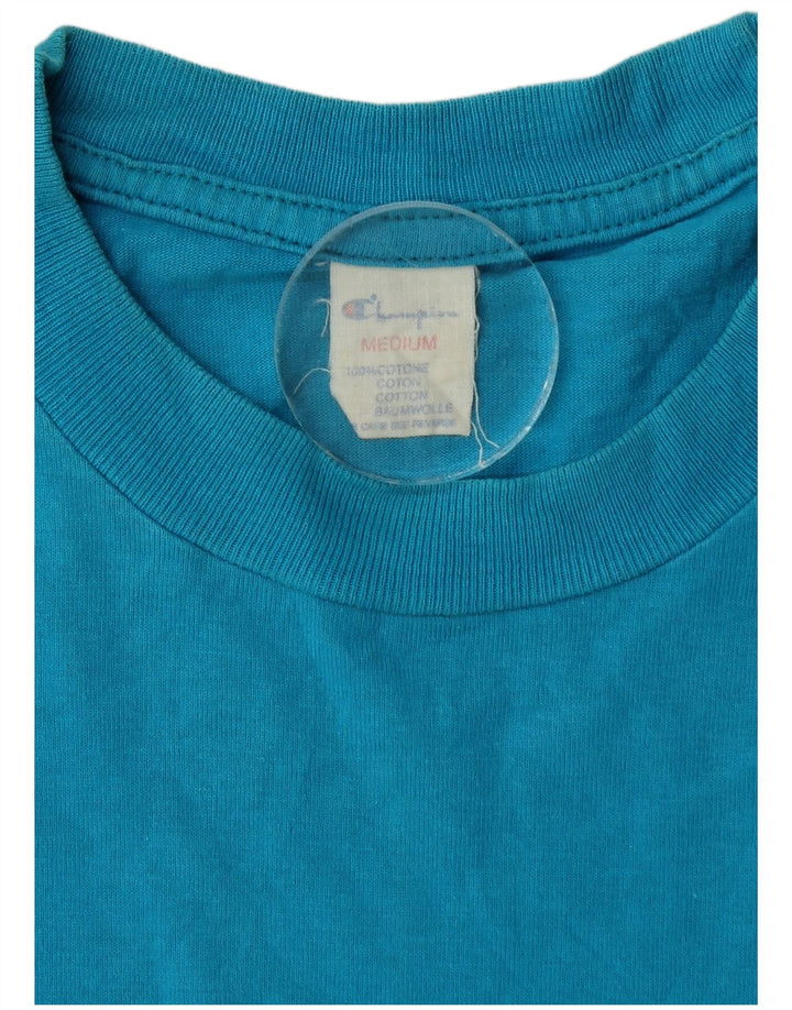 Camiseta masculina estampada Champion algodão azul médio