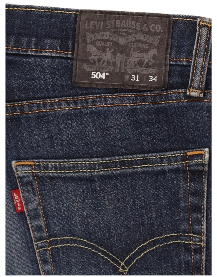 Jeans Levis 504 Straight Masculino W31 L29 Azul Marinho
