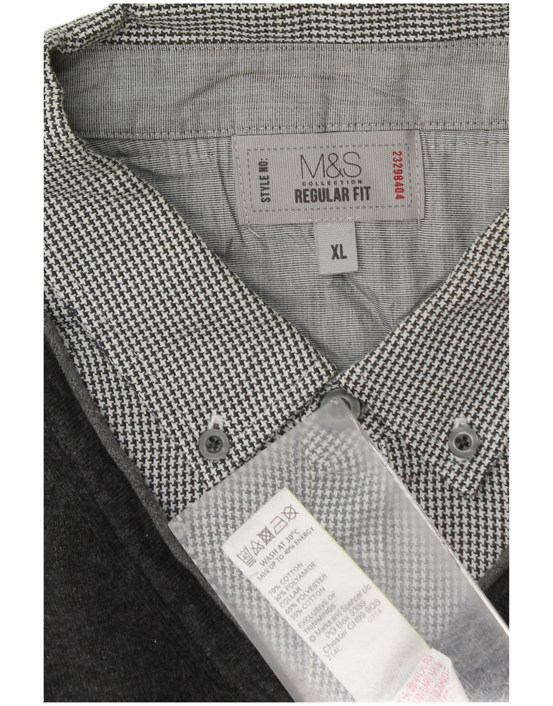 Suéter masculino Marks & Spencer com decote em V XL algodão cinza