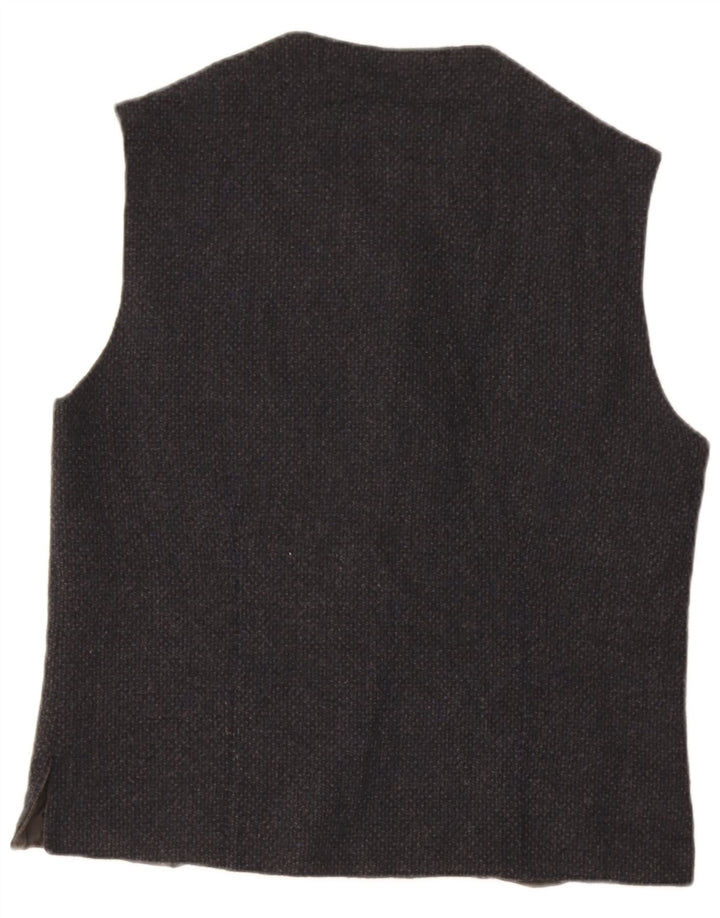 Colete utilitário masculino vintage UK 36 pequeno cinza