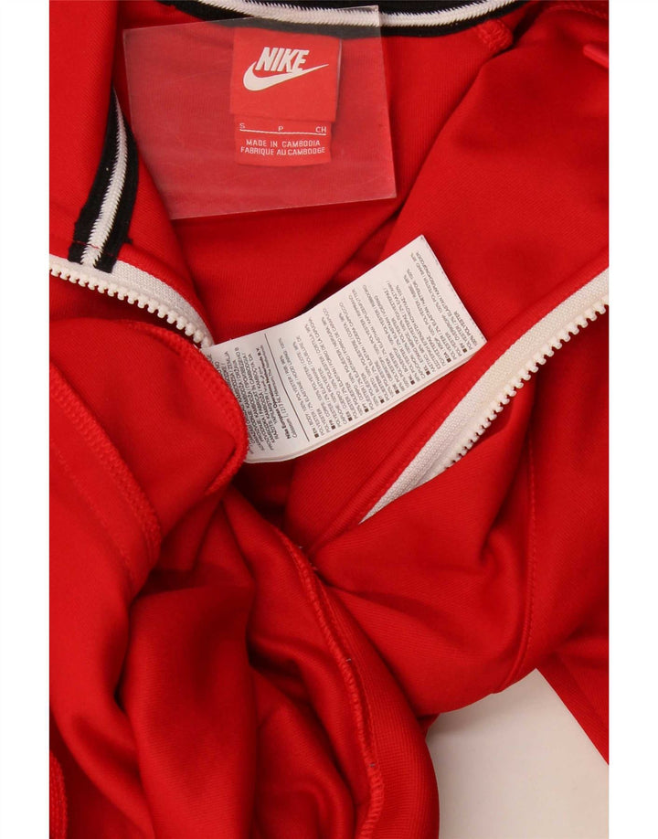 Suéter Nike masculino com capuz e zíper gráfico pequeno colorido vermelho poliéster