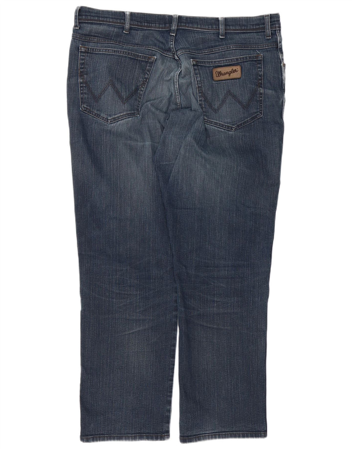 WRANGLER Masculino Texas Straight Jeans W40 L32 Azul Algodão