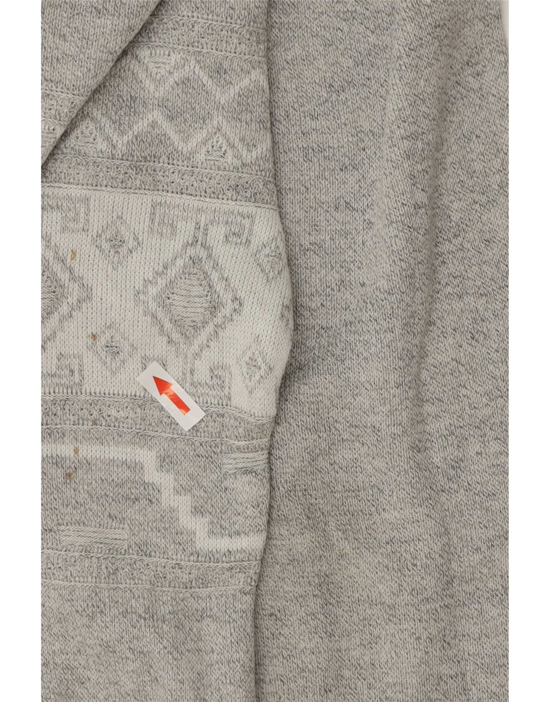 Suéter vintage masculino com gola canoa XL cinza geométrico
