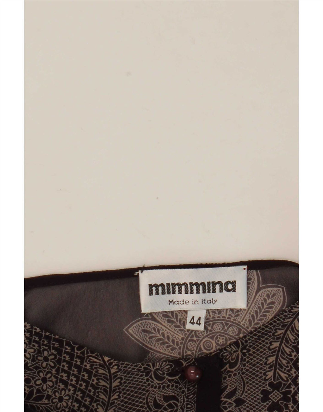 Blusa feminina transparente MIMMINA IT 44 médio preto floral