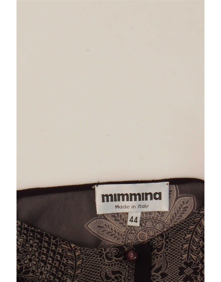 Blusa feminina transparente MIMMINA IT 44 médio preto floral
