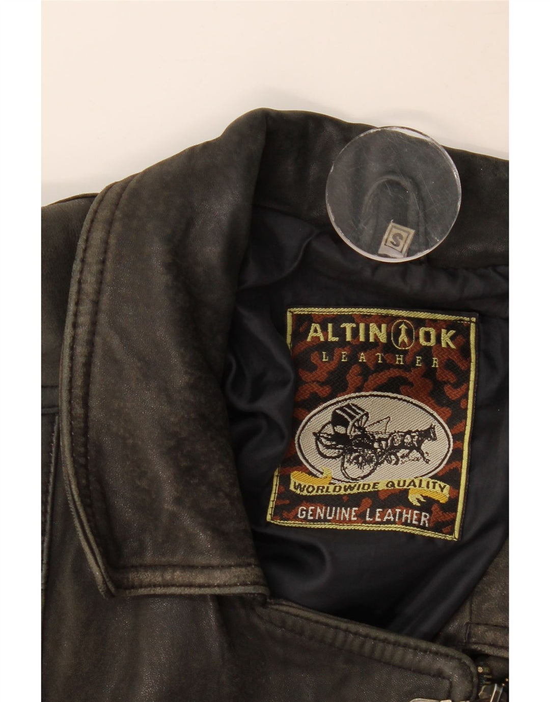 Jaqueta de motociclista de grandes dimensões de couro vintage para mulheres Reino Unido 10 couro marrom pequeno