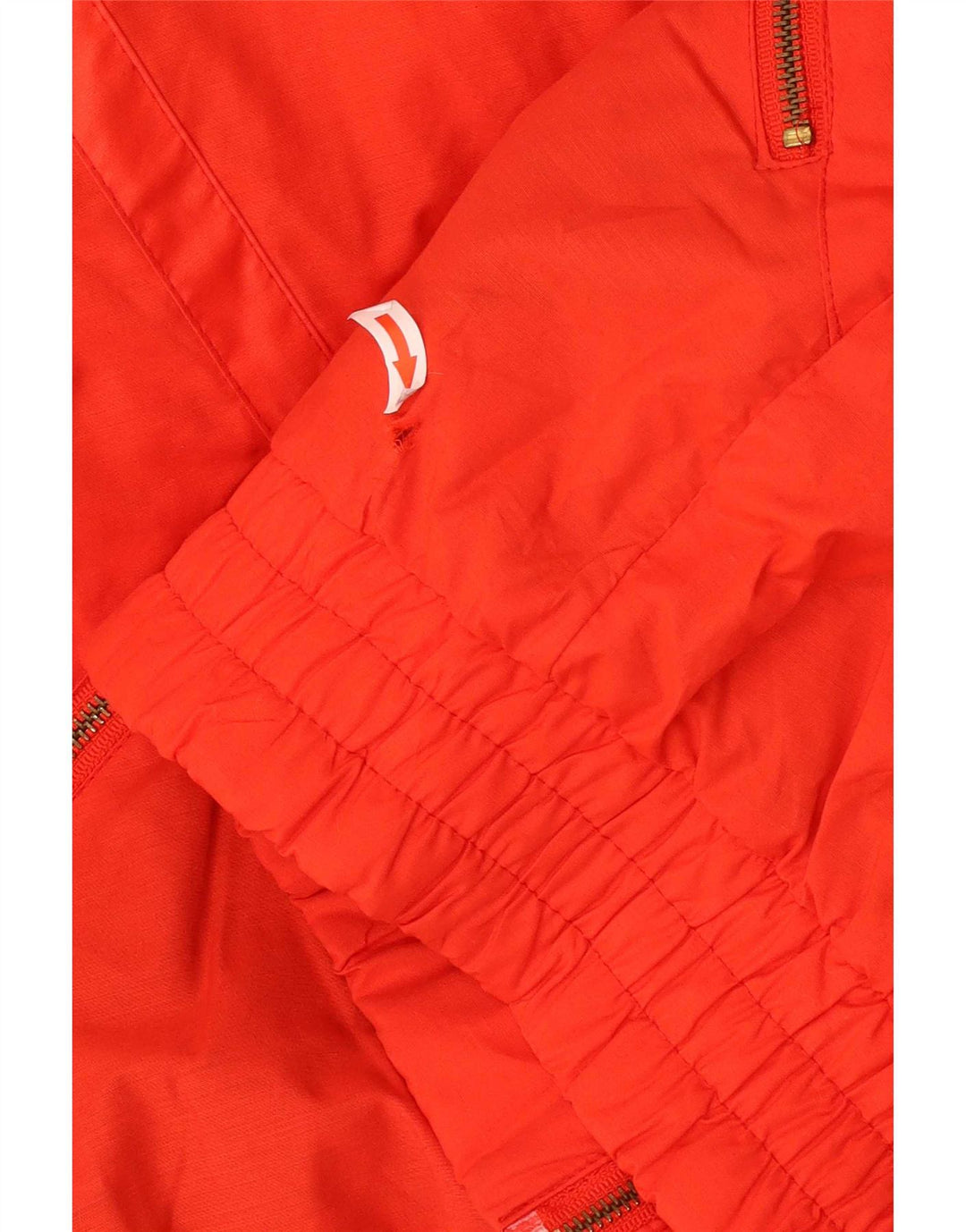 Jaqueta corta-vento oversized com capuz feminino vintage EU 46 XL algodão vermelho