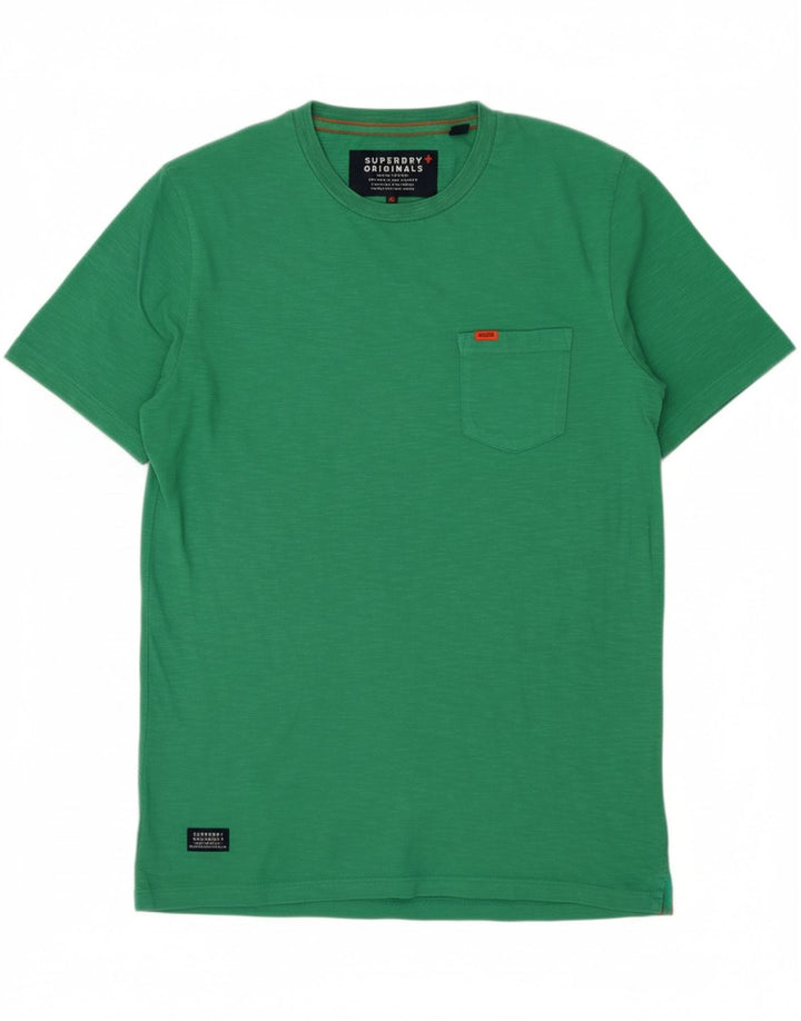 Camiseta masculina SUPERDRY top pequeno algodão verde