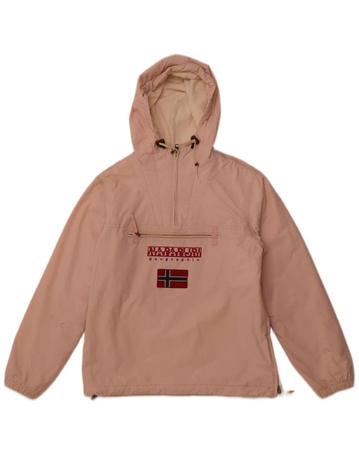 Jaqueta anorak com capuz gráfico NAPAPIJRI para meninas 13-14 anos poliéster rosa