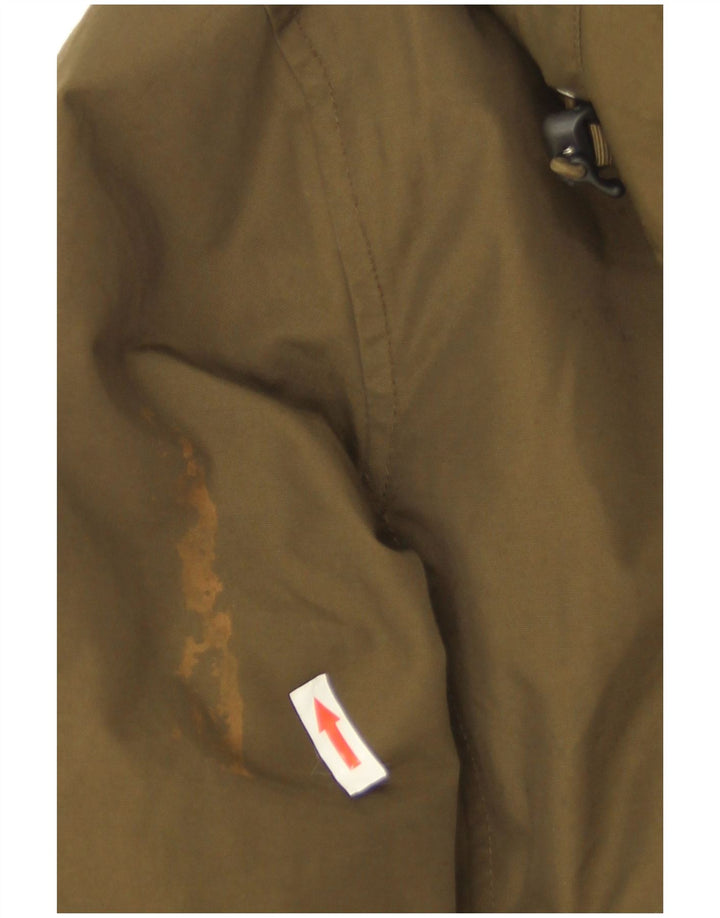 Jaqueta Parka Feminina Woolrich com Capuz Reino Unido 14 Algodão Cáqui Médio