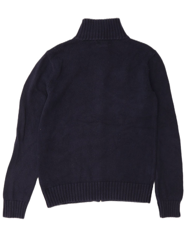 Suéter cardigã masculino Polo Ralph Lauren 14-15 anos grande algodão azul marinho