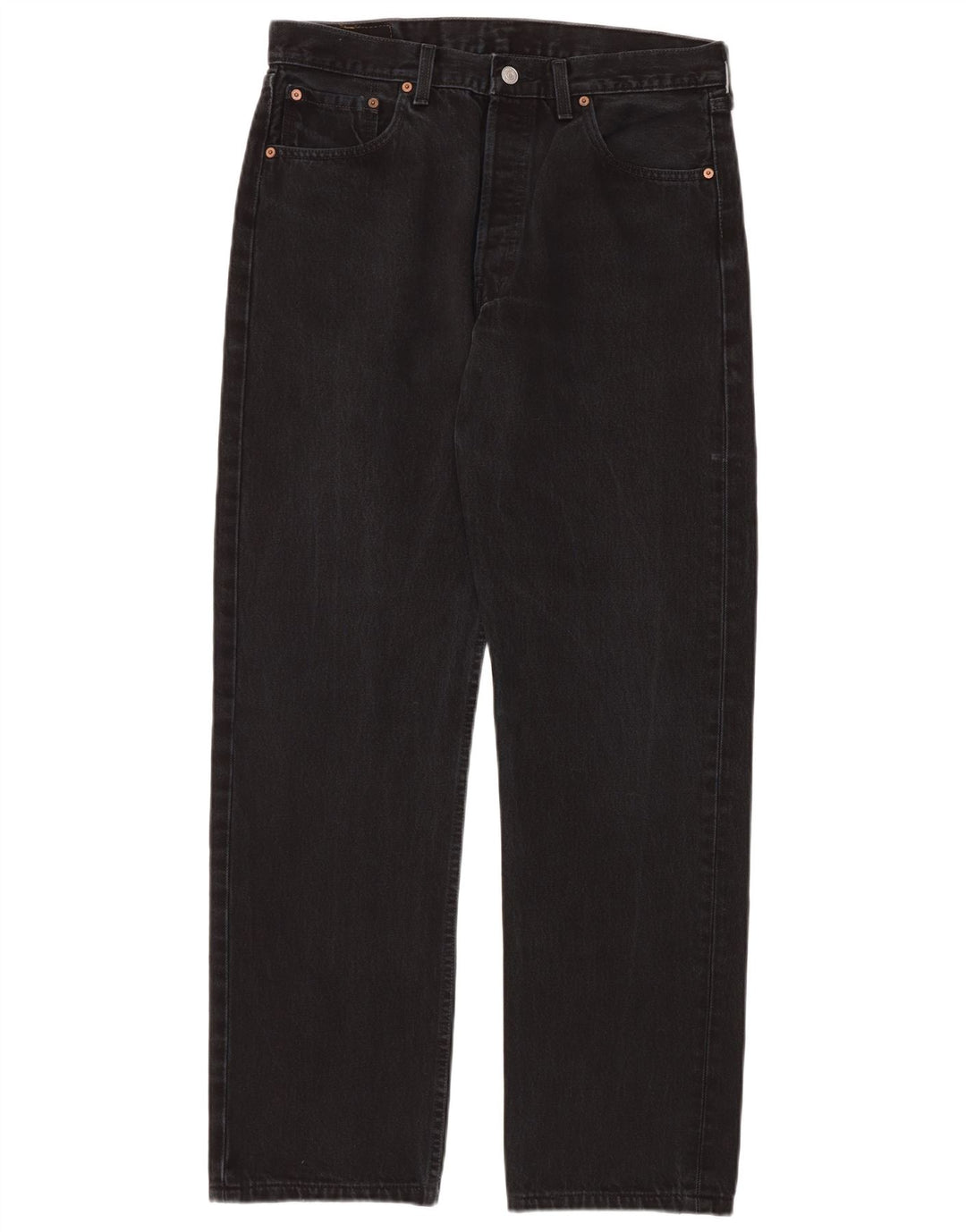 LEVI'S Masculino 501 Straight Jeans W34 L34 Algodão Preto