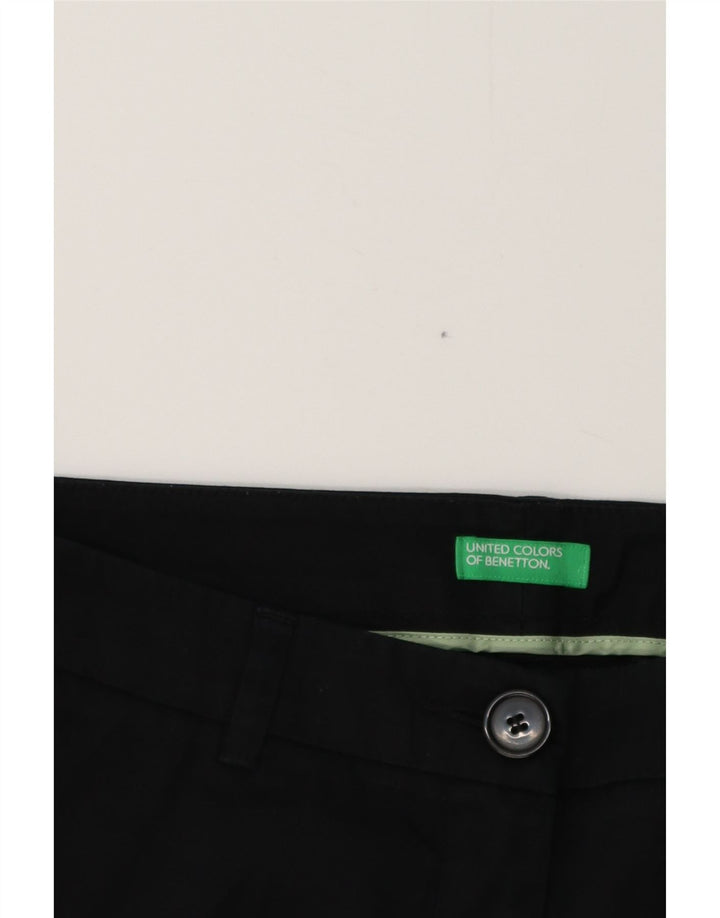 Calça chino reta feminina BENETTON W32 L30 preta