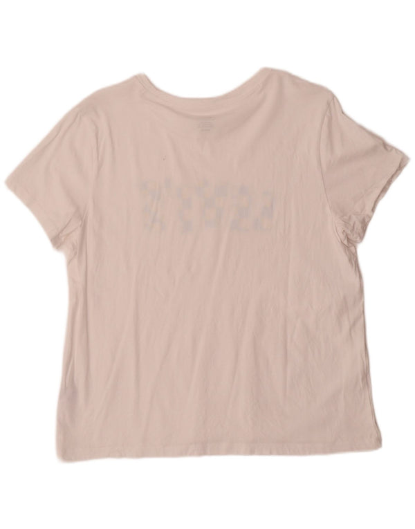 Camiseta feminina gráfica Levi's UK 18 XL algodão branco