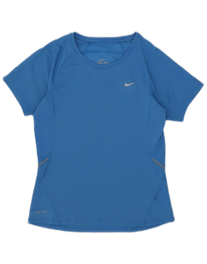 Camiseta Nike Feminina Dri Fit Top UK 8/10 Pequena Azul Poliéster