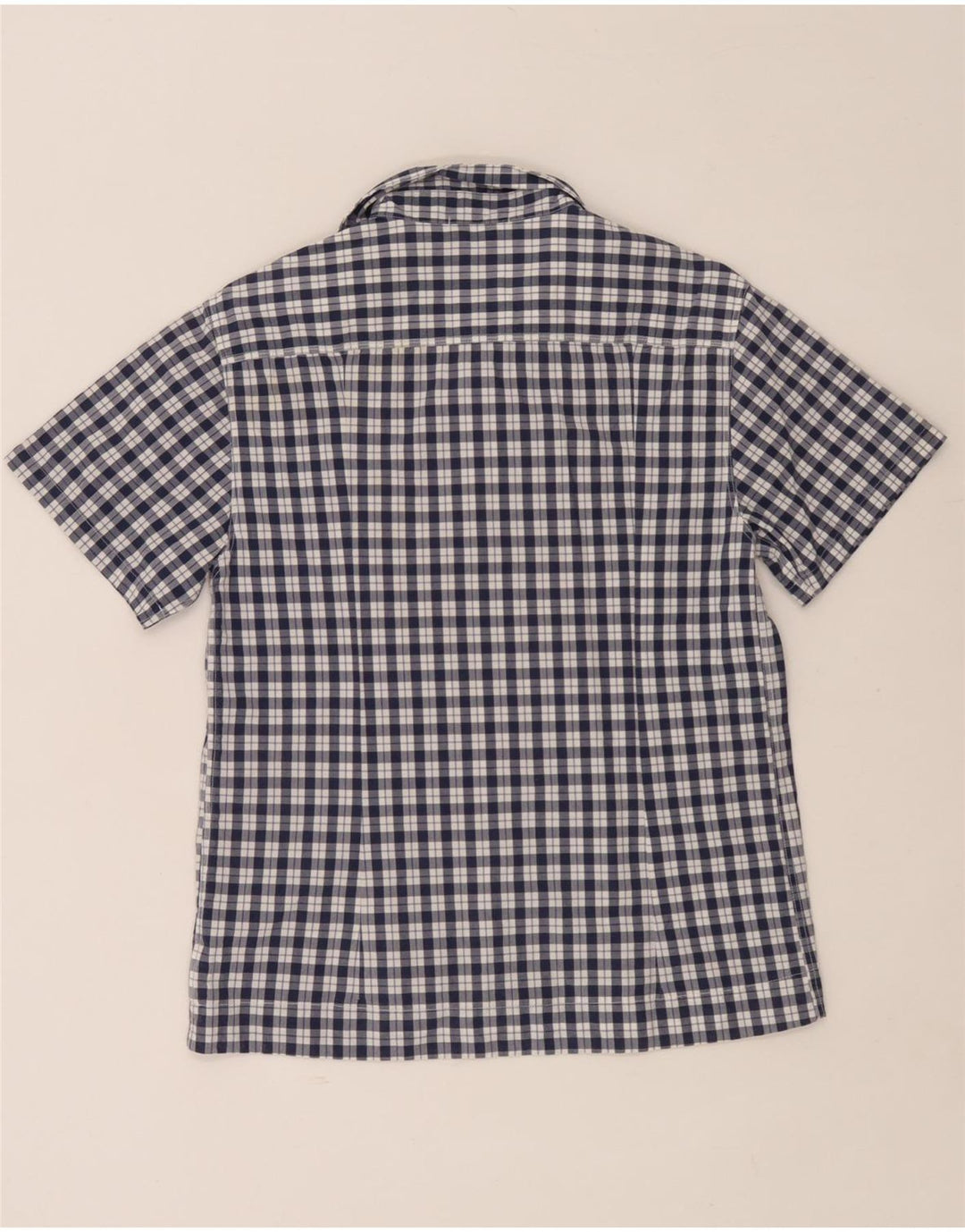 Camisa Stone Island Boys Manga Curta 15-16 Anos Azul Marinho Xadrez