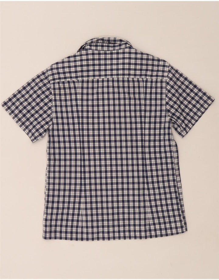 Camisa Stone Island Boys Manga Curta 15-16 Anos Azul Marinho Xadrez