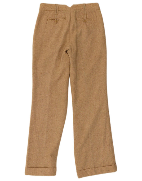 Calça feminina casual stretch bootcut da Gap US 4 pequena W30 L32 bege manchada
