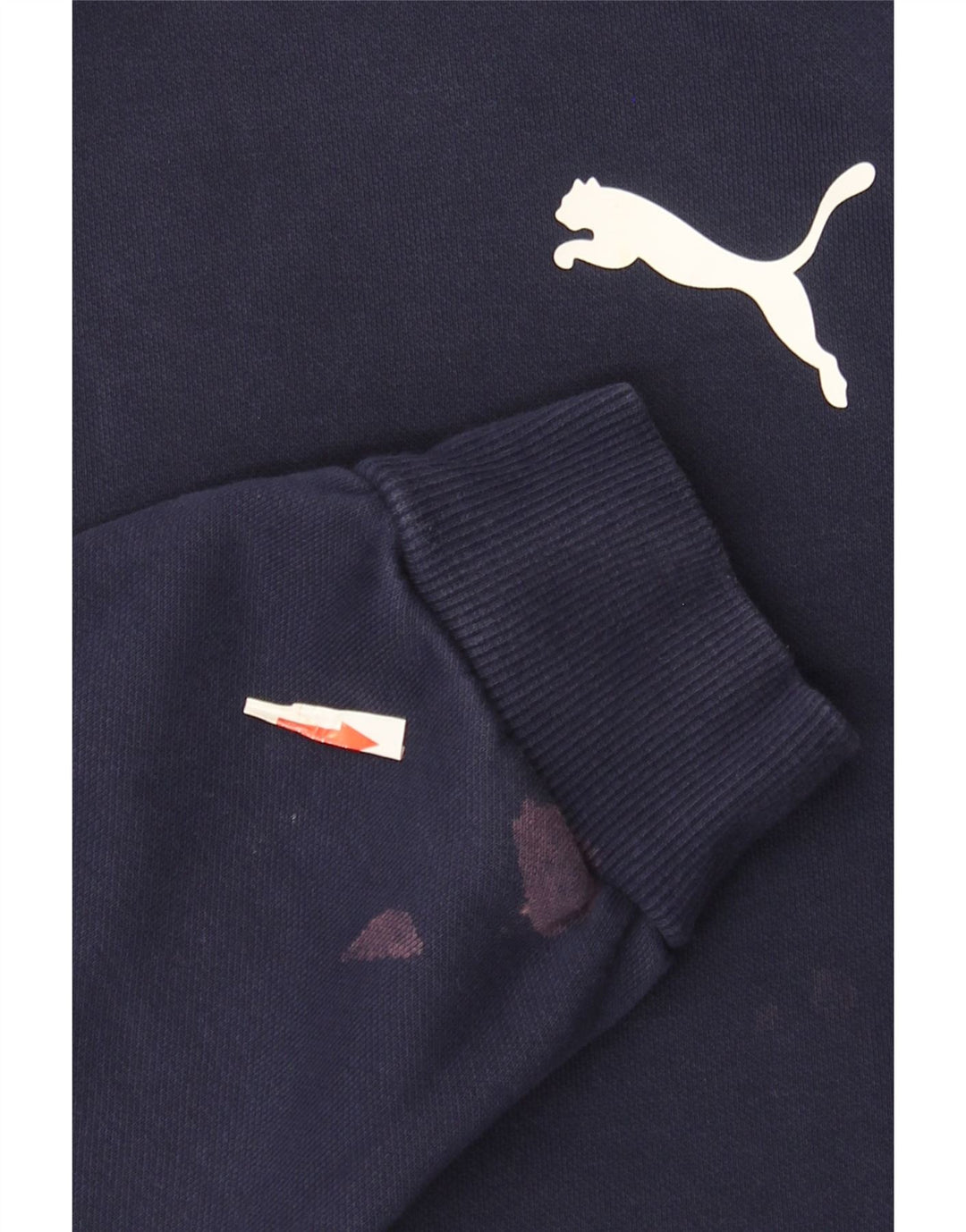 Puma moletom com capuz masculino grande algodão azul marinho