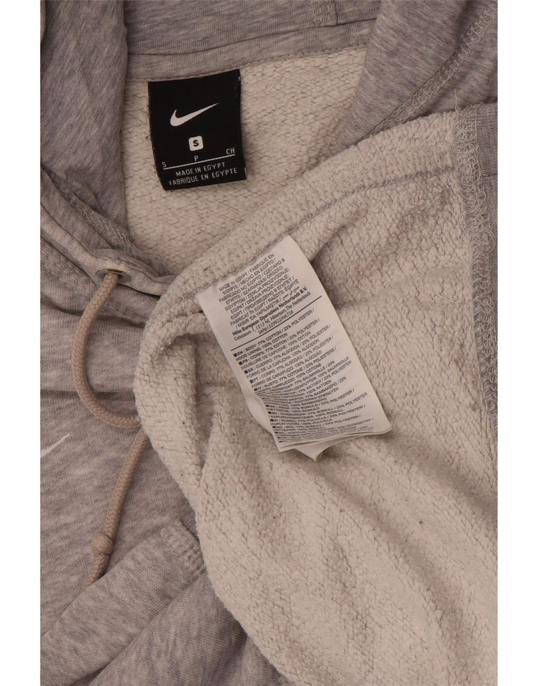 Nike Mens Hoodie Jumper Pequeno Algodão Cinza
