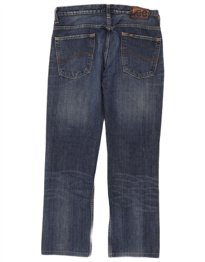 LEE Masculino Knox Straight Jeans W32 L28 Azul Algodão
