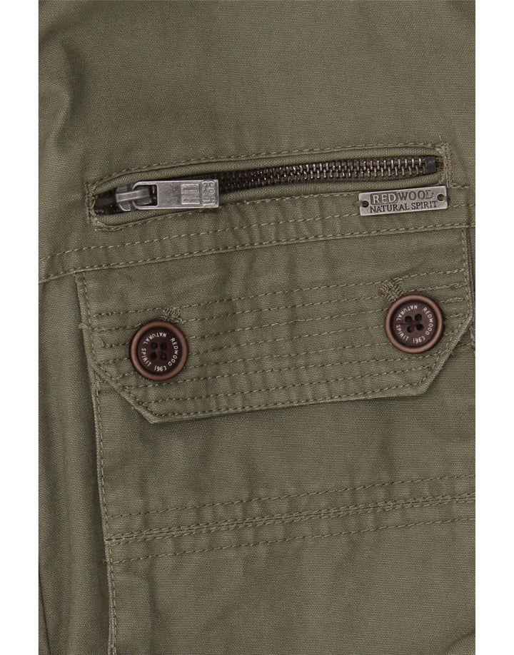 Jaqueta utilitária masculina REDWOOD Reino Unido 40 algodão cáqui grande