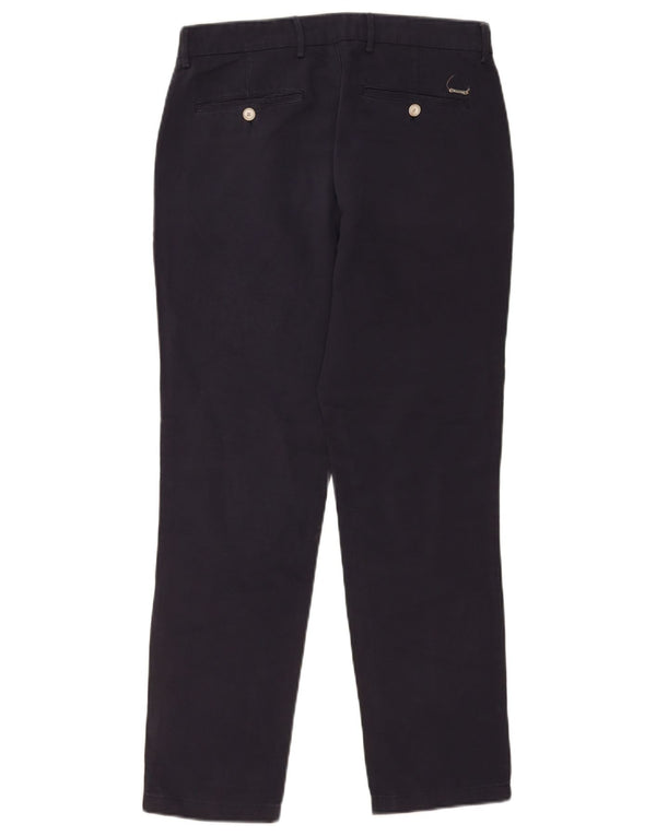 Calça Chino Masculina Slim Massimo Dutti EU 38 Pequeno W30 L28 Linho Azul Marinho