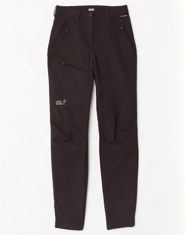 Calça corta-vento feminina Jack Wolfskin UK 8 pequena W26 L30 preta