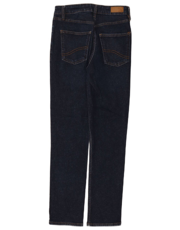 Calça jeans feminina Fat Face Sway Slim UK 8 pequena W28 L27 algodão azul marinho