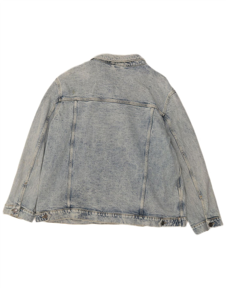 Jaqueta jeans feminina Fat Face UK 18 XL algodão azul