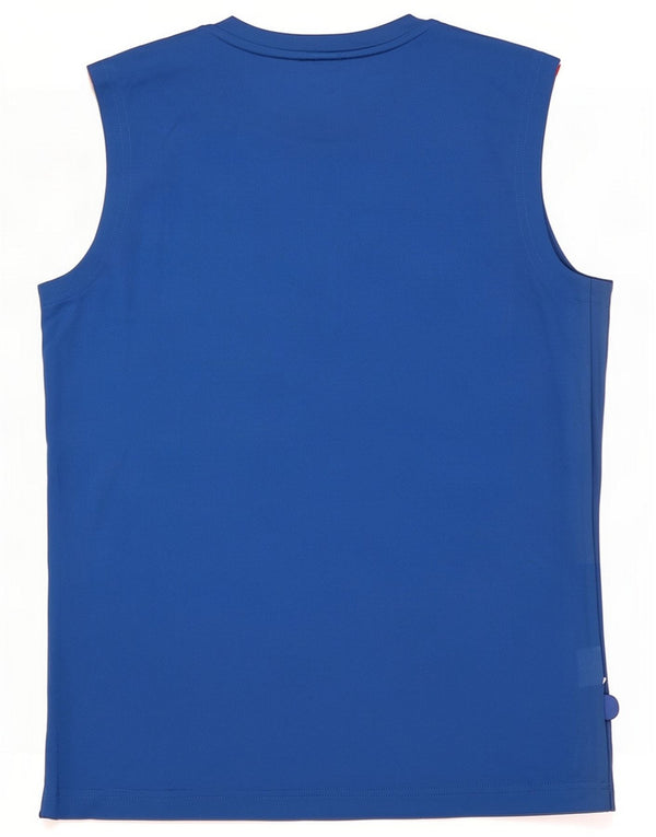 Adidas Boys Climalite Vest Top 13-14 anos Azul Colourblock Poliéster