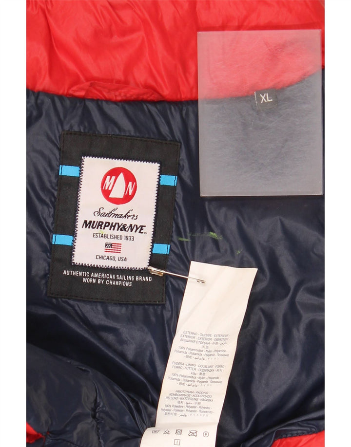 Colete acolchoado masculino Murphy & Nye UK 42 XL poliamida vermelha