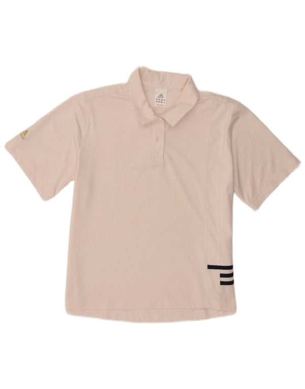 Camisa polo feminina Adidas UK 18 XL rosa poliéster