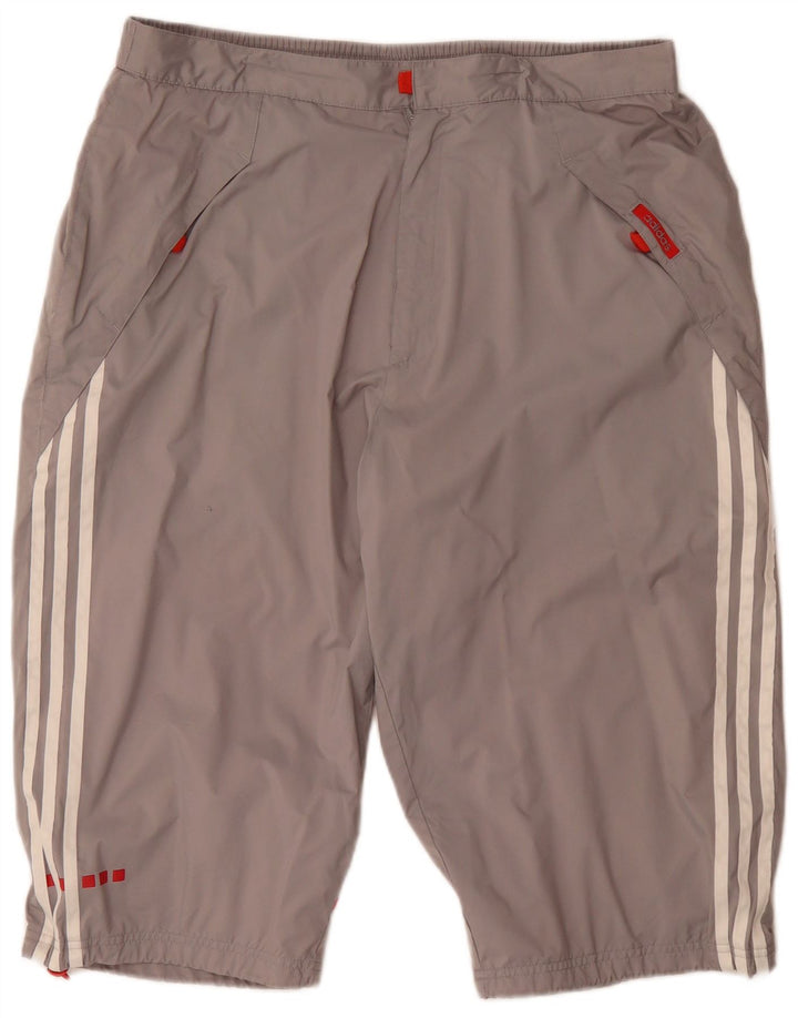 Adidas Mens Bermuda Shorts Grande W36 Cinza Poliéster