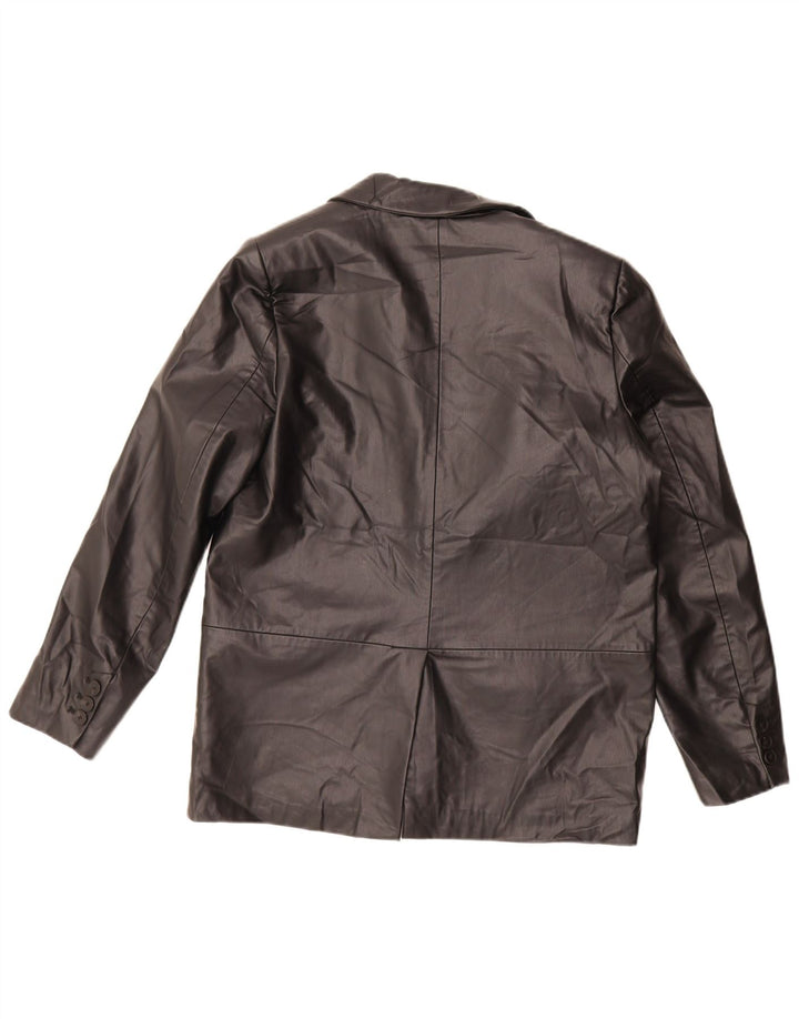 Jaqueta blazer feminina Zara de grandes dimensões com 1 botão Reino Unido 14 médio preto