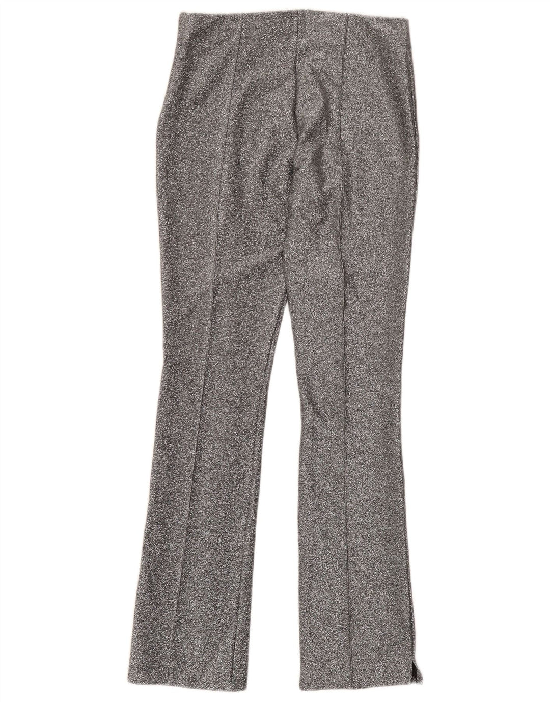 Zara Calça feminina casual Trafaluc Bootcut médio W28 L30 prata
