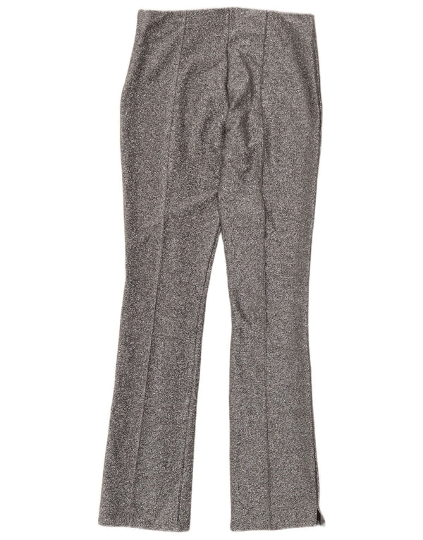 Zara Calça feminina casual Trafaluc Bootcut médio W28 L30 prata