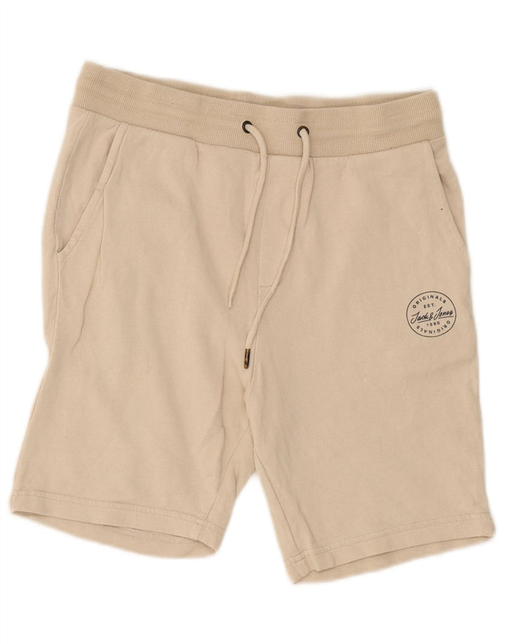 Shorts esportivo masculino Jack & Jones pequeno algodão bege